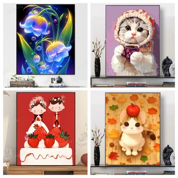 💛盒裝💛台灣現貨💛 新款5D鑽石畫 DIY鑽石貼畫 大幅 水鑽貼畫 立體貼鑽畫 黏鑽畫 手作 滿鑽 磚石貼畫 手工點鑽畫