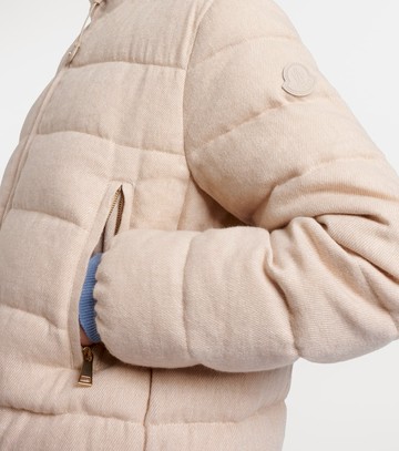Moncler Agastache cashmere and linen down jacket