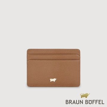 【BRAUN BUFFEL 德國小金牛】台灣總代理 潘-A 4卡卡夾-麥色/BF869-151-BRA