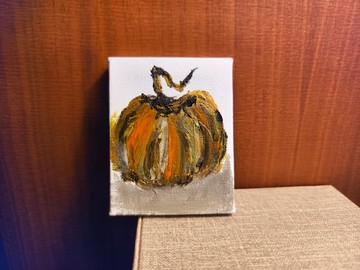 金瓜/迷你掛畫/無框畫/裝飾畫/壓克力水彩畫