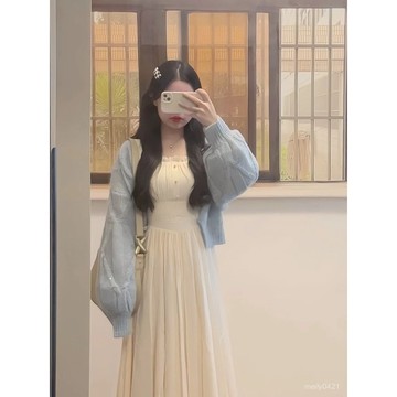 早初秋季穿搭高級感小個子氣質毛衣裙子兩件套裝女秋裝搭配一整套