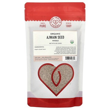Pure Indian Foods, 有機印度藏茴香籽，完整，8 盎司（226 克）