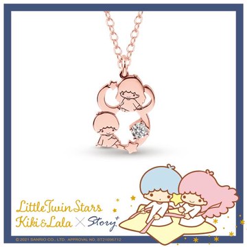 【客製品】STORY故事銀飾-KikiLala星座系列-雙子星金牛座誕生石純銀項鍊