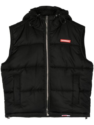 Charles Jeffrey Loverboy - bunny-ears padded gilet - men - Acetate/Viscose/Nylon/Polyester/Recycled PET - S - Black