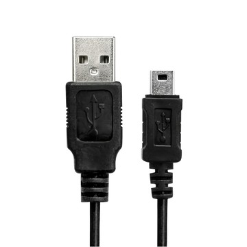 Kinyo USB-A-Mini USB-24 充電線  1條  黑色  1.2m