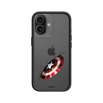 iPhone 17 Mod NX -邊框背蓋組合 (相機按鈕) 黑 - 迪士尼-漫威 Marvel - 美國隊長的盾牌