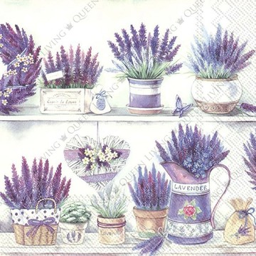 德國 IHR-33*33cm餐巾紙-薰衣草花盆