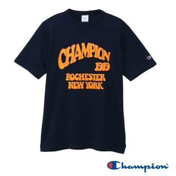 Champion 官方直營 男款 BASIC  LOGO印花短袖TEE-深藍色(C3-B342-370)