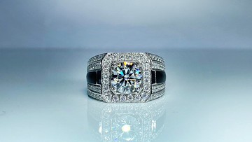 莫桑鑽 |  1&2克拉審判男戒  | 台中門市 |  可升級K金白金真鑽