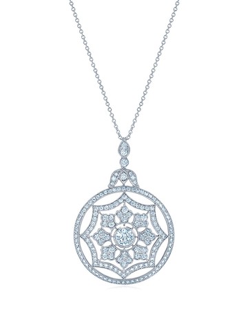 KWIAT - 18kt white gold Splendor diamond web pendant necklace - women - Diamond/18kt White Gold - One Size - Silver