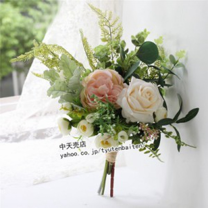 ブーケ ウエディングブーケ リストブーケ 花束 造花 高級造花 手作り ブライダルブーケ プレゼント ウェディング用 写真撮り お誕生日 結 通販 Lineポイント最大1 0 Get Lineショッピング