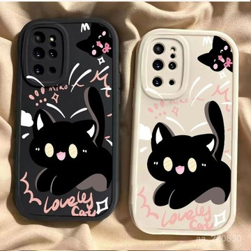 💖限時特價💖三星GalaxyS20+手機殻女男新款探頭貓咪簡約高級軟硅膠防摔外保護