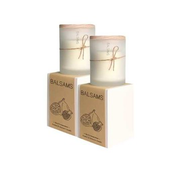 【Balsams 白森氏】香氛工藝蠟燭200g(白盒)-無花果&石榴x2