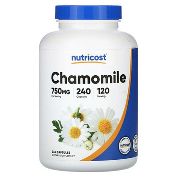 Nutricost, 洋甘菊，750 毫克，240 粒膠囊（每粒膠囊 375 毫克）