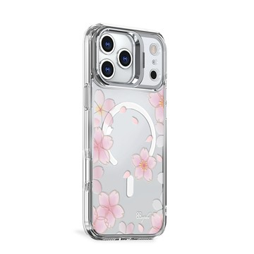 APBS iPhone 18/17/16/15/14/13/12系列 防震雙料隱形立架磁吸手機殼-吉野櫻