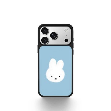 藍底米菲兔頭像 適用於蘋果手機殼17promax iPhone16新款原創15小眾