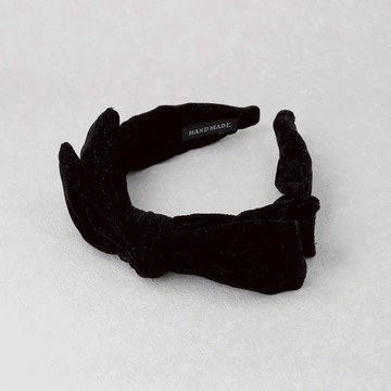 | OSEWAYA | 植絨蝶結髮箍 黑色 髮飾 日本飾品