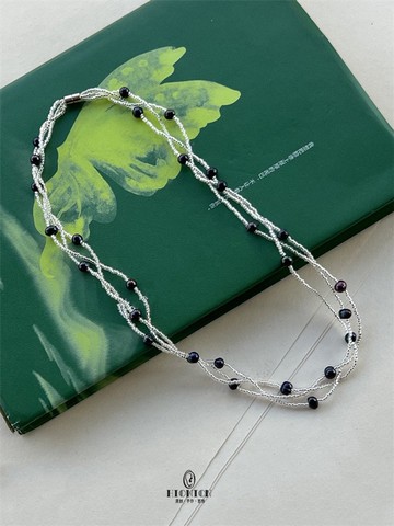 Hi Onion小眾珍珠項鏈疊帶設計感多層chocker復古個性鎖骨鏈