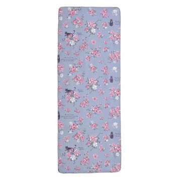 kUSUgURU JAPAN 日本眼鏡貓 Cat Rose Garden黑貓君系列 乾濕兩用紗布毛巾  藍色  1條