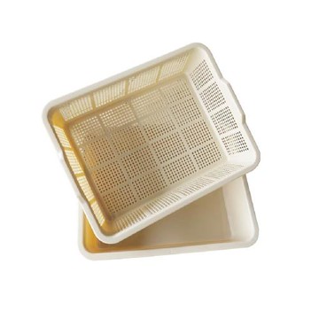 松木砂專用米色雙層貓砂盆