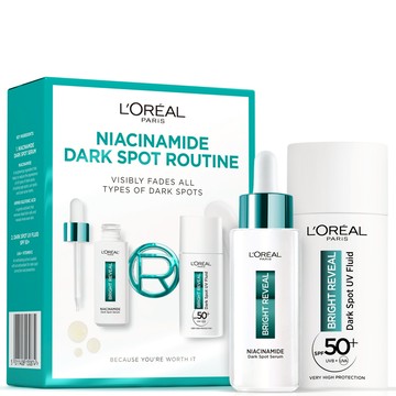 L'Oréal Paris Bright Reveal Niacinamide Dark Spot Routine with Serum and UV Fluid SPF50+
