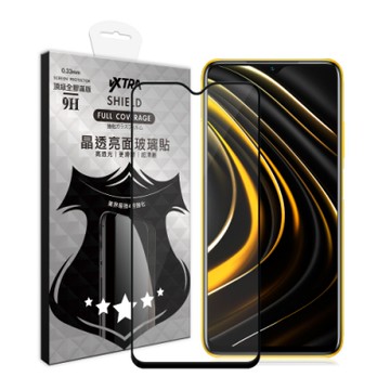 VXTRA 全膠貼合 POCO M3 滿版疏水疏油9H鋼化頂級玻璃膜(黑)