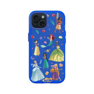 iPhone 15 Clear 激光藍 - 迪士尼-公主系列 Disney Princess - 迪士尼公主 - 貼紙風格