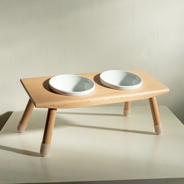 雙碗小型 - 蝴蝶寵物碗架 -275ml*2 - 中/小型毛孩適用