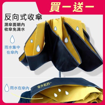 (買1送1)好傘王tin.o.o 電光黑膠降溫反向自動傘 反向傘/防曬/降溫/自動傘/摺疊傘/晴雨兩用/大傘面