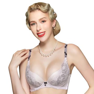 思薇爾 香頌幻曲系列B-E罩軟鋼圈蕾絲集中包覆女內衣(麝香紫)