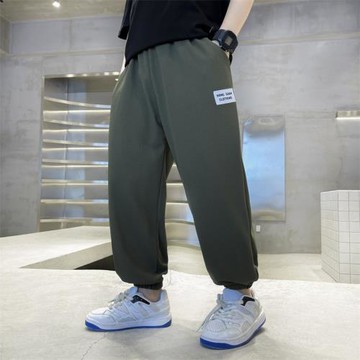 GILE童裝男童褲子春裝春秋款兒童運動褲衛褲男孩休閑長褲春季