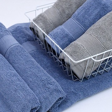 【Morino】石墨烯抗菌防臭素色緞條方毛浴巾禮盒