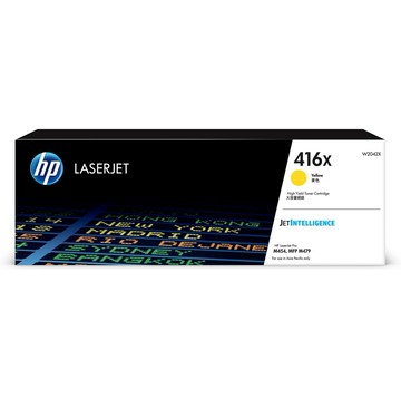 【領券滿額折200】  HP 416X 黃色原廠 LaserJet 高容量碳粉匣(W2042X) For HP LaserJet M454 / M479