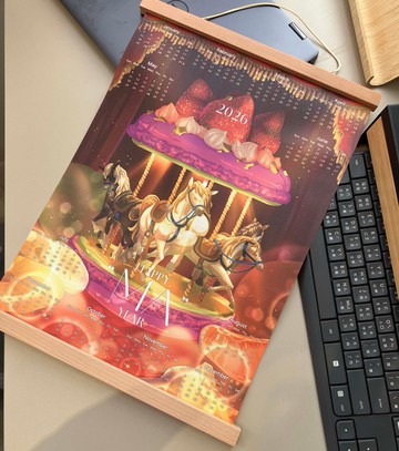 【快速出貨】2026 Happy Ma year油畫布年曆 掛畫 掛曆 掛飾