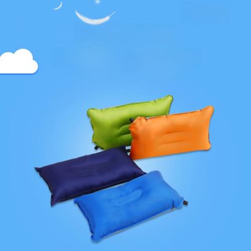 PVC充氣靠枕飛機靠枕便攜睡枕野營戶外自動充氣枕