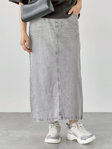 後開岔口袋設計牛仔窄裙(0F000842410) - Lugnoncure