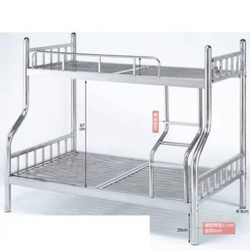 AS雅司-春日白鐵雙層鐵床-129*202*176cm