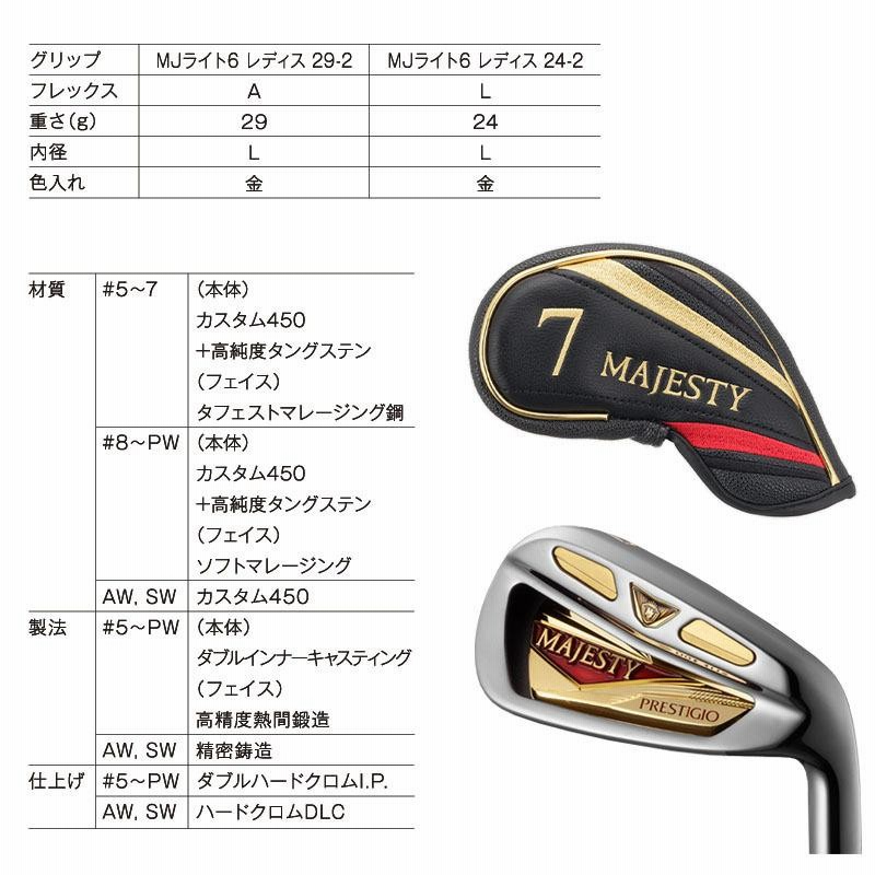 マジェスティ MAJESTY PRESTIGIO XII Iron ゴルフ アイアン(単品) マジェスティ LV750(カーボン) 2022年モデル  通販