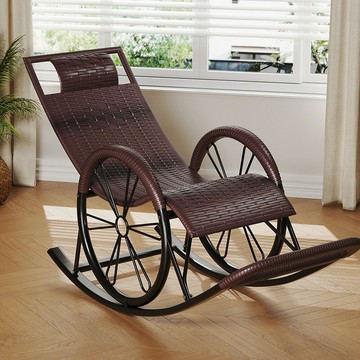 開發票 搖搖椅大人躺椅陽臺休閑午休午睡逍遙椅老人專用藤椅懶人靠背搖椅