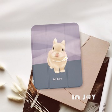 INJOY mall iPad mini7/6/5系列 療癒兔兔 附筆槽平板保護套