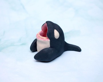 虎鯨　瓷偶　擺飾