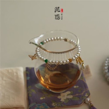 泥隱原創公道杯高顏值女士公杯高端新款小提溜玻璃茶海分茶器