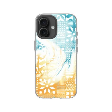 iPhone 16 Clear Case（相機按鈕） 透明 - 花生騷 WasangShow - 海人圖騰沙色款