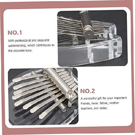 Vaguelly 4pcs Thumb Marimba Instrument Crystals for Mini Crystals Kalimba Instrument Child Piano Mini Kalimba Small Music Instrument Portable Kalimba