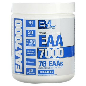 EVLution Nutrition, EAA 7000，原味，8.4 盎司（237 克）