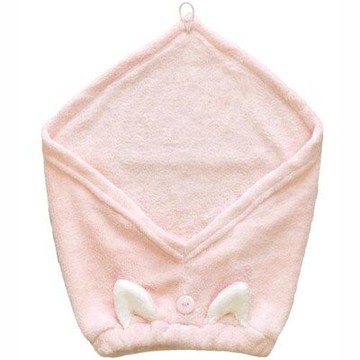 日本 Carari Zooie 浴帽-粉貓 吸水帽 包頭毛巾 浴帽 3倍吸水速乾＊夏日微風＊