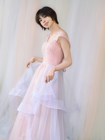 粉色層次感禮服 SAMPLE SALE