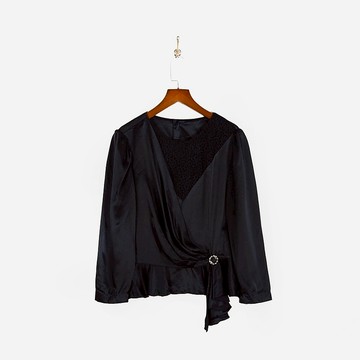 【蛋植物古著】影型緞面古著襯衫上衣