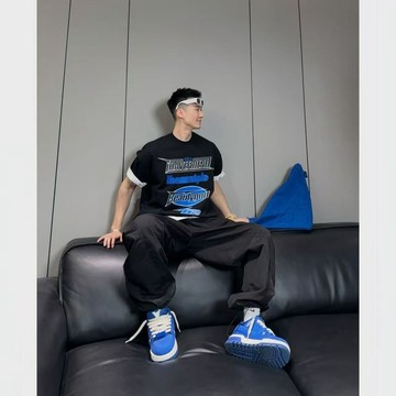 韓系穿搭 短袖 純棉短袖T恤男2026夏季新款美式潮牌重磅寬鬆男女短袖情侶裝上衣 短袖T恤男 情侶 男女不拘 夏天短袖
