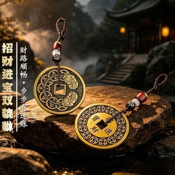 🔥臺灣熱賣⚡️【老師推薦】新款臻品手作.福澤滿堂招財進寶雙貔貅隨身汽車掛件🎉